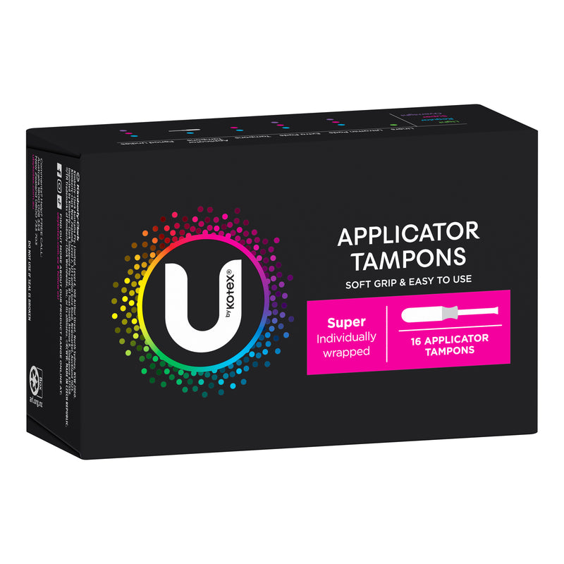 U By Kotex Super Applicator Tampons, 16 Tampons