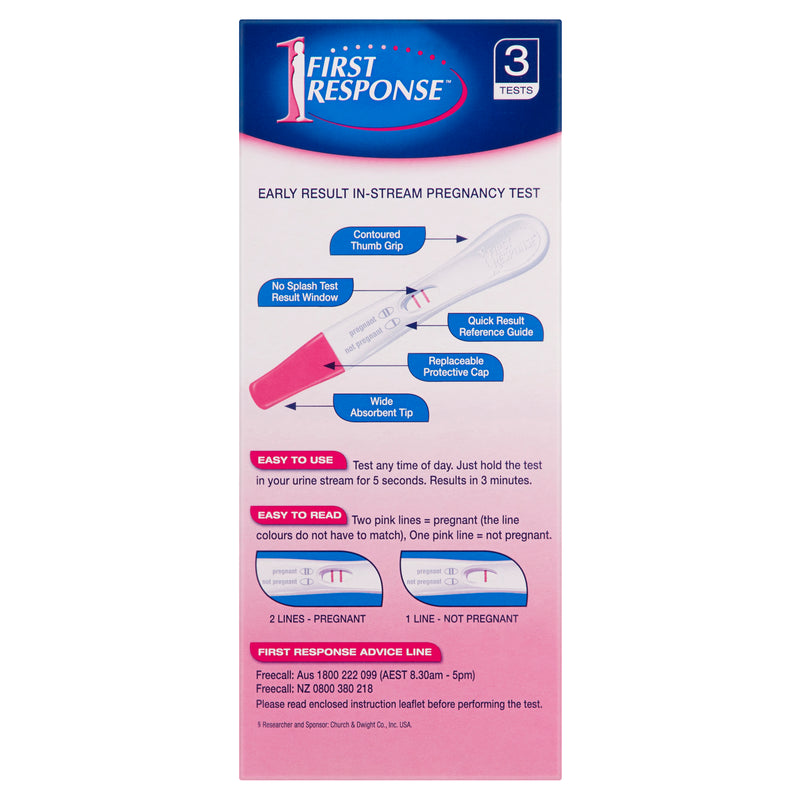 First Response Instream Pregnancy Test 3 Pack