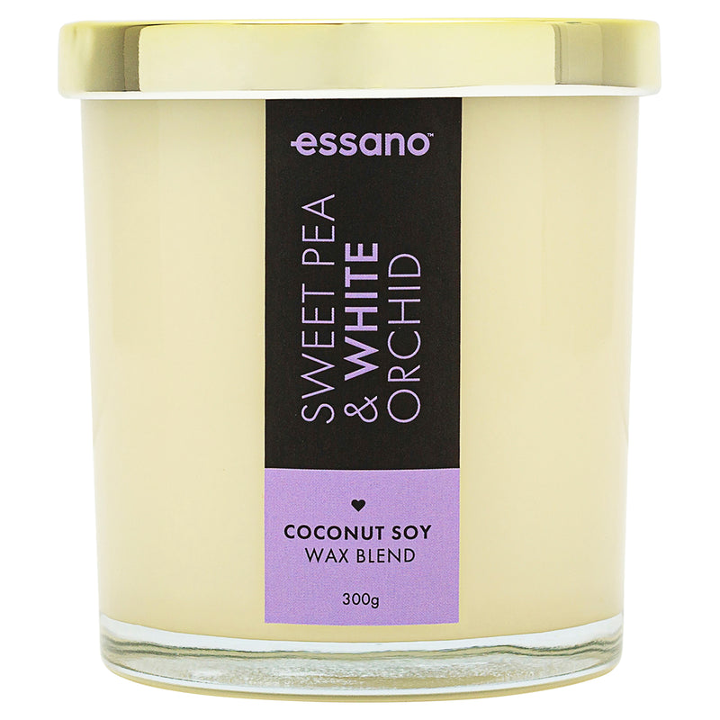 Essano Sweet Pea & White Orchid Candle 300g