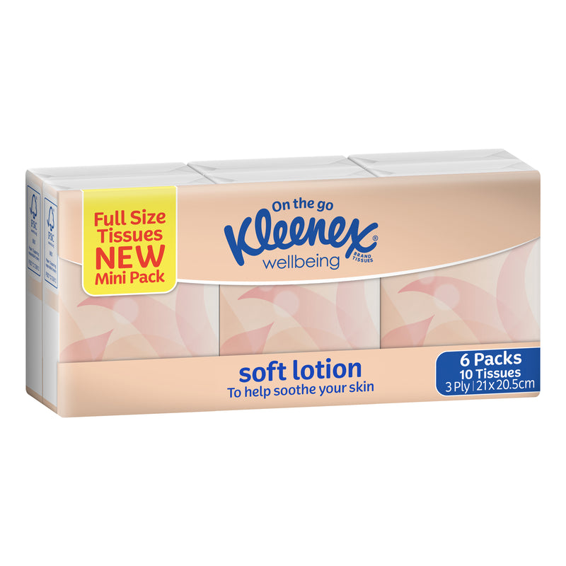 KLEENEX Soft Lotion Pocket 6pk