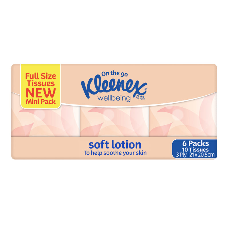 KLEENEX Soft Lotion Pocket 6pk