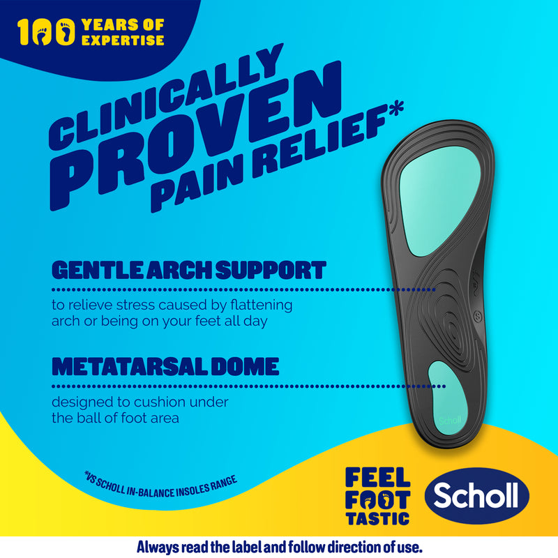 Scholl In-Balance Arch Orthotic Insole Large Size 9 - 11