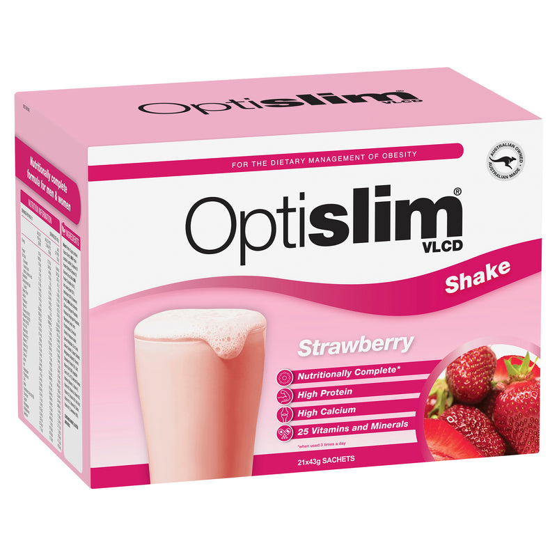 Optislim VLCD Shake Strawberry Sachets 21x43g