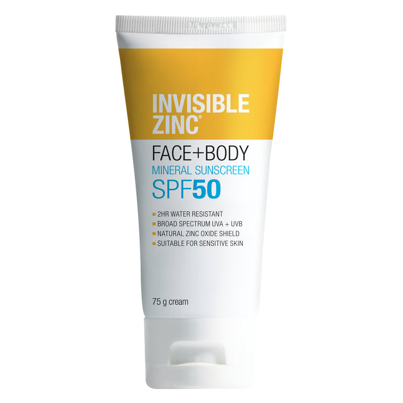 Invisible Zinc Face + Body Mineral Sunscreen SPF 50 75g