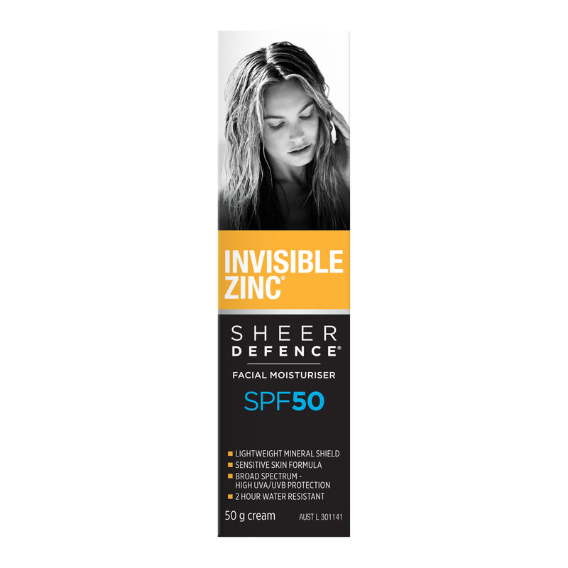 Invisible Zinc Sheer Defence Facial Moisturiser SPF 50 50g