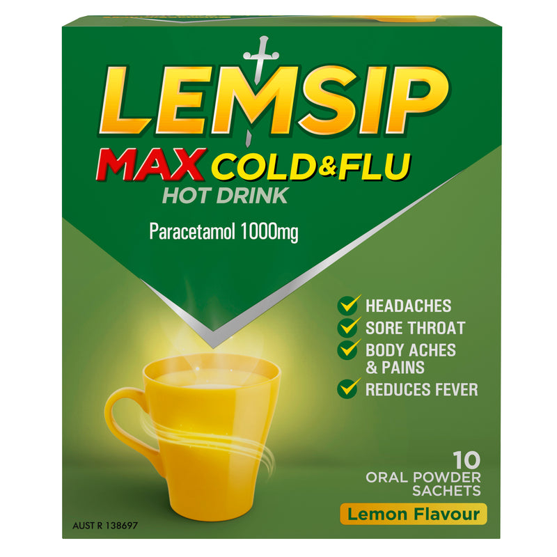 Lemsip Max Cold and Flu Relief Hot Drink Lemon 10pk