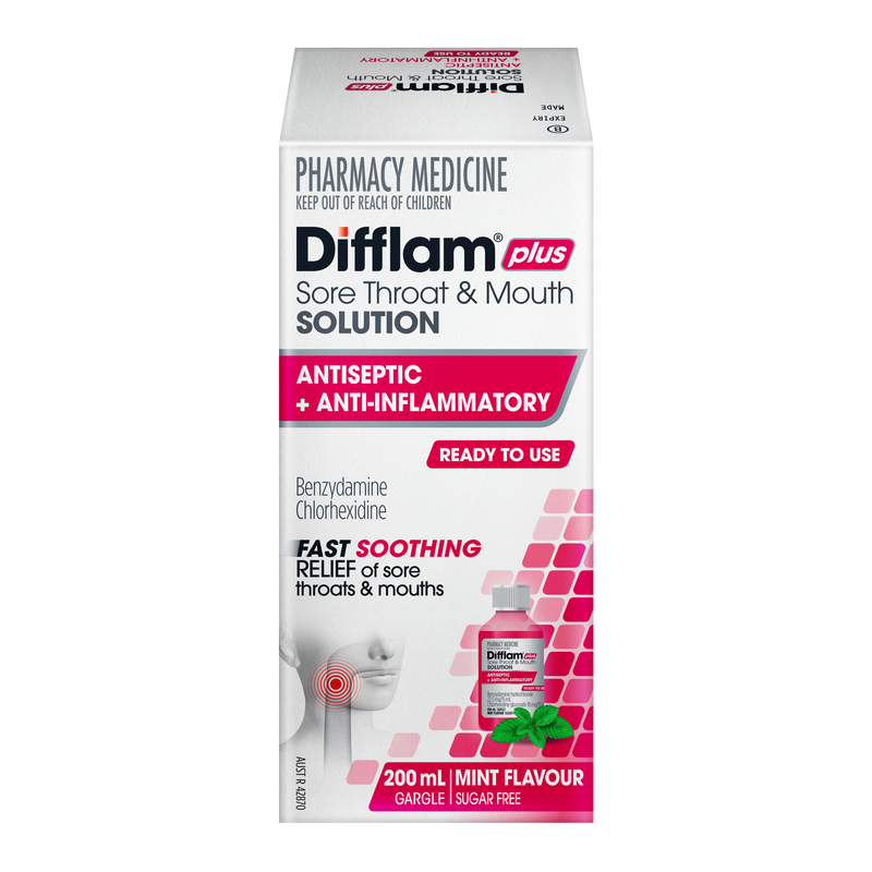 Difflam-C Ready To Use Sore Throat Gargle & Mouth Solution 200mL