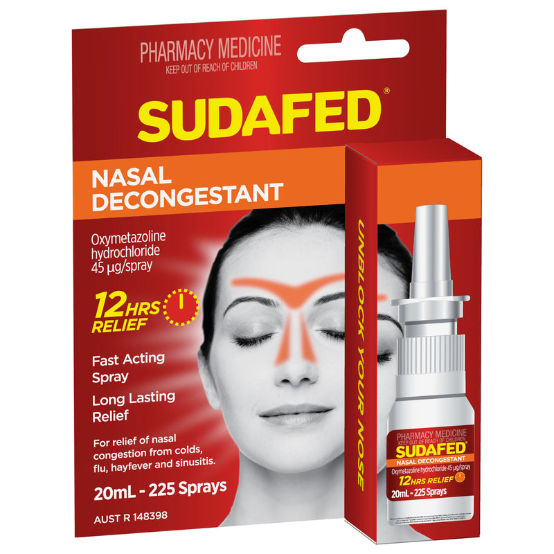 Sudafed Nasal Decongestant Sinus Relief Spray 20mL