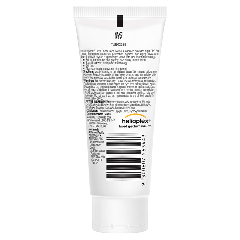 Neutrogena Ultra Sheer Face Lotion 88ml