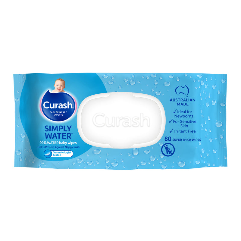 Curash Babycare Simply Water Baby Wipes 80 Pack