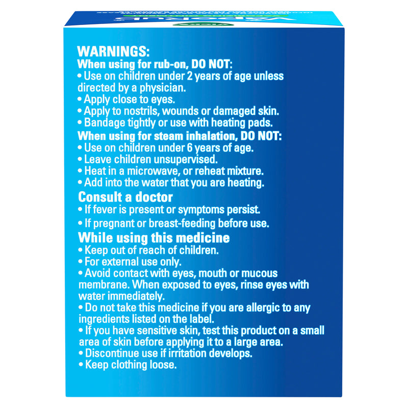 Vicks VapoRub Chest Rub and Vaporizing Ointment Decongestant 100g