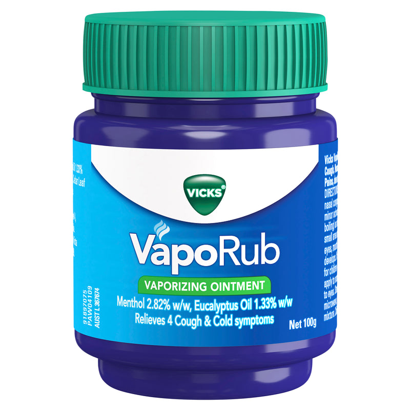 Vicks VapoRub Chest Rub and Vaporizing Ointment Decongestant 100g