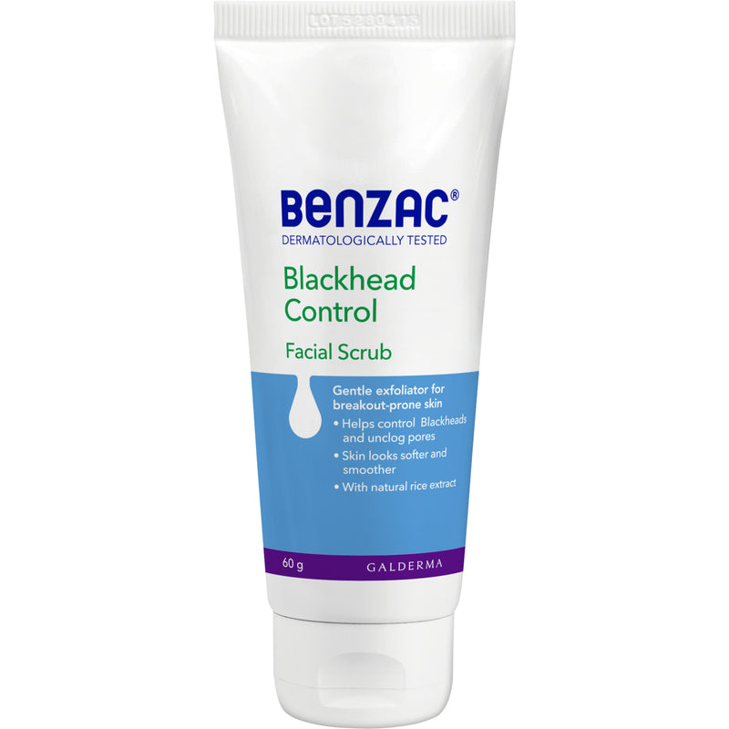 Benzac Blackheads Facial Scrub 60g, Exfoliating Scrub