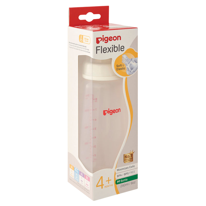 Pigeon Flexible Peristaltic Slim Neck Nursing Bottle PP 240ml