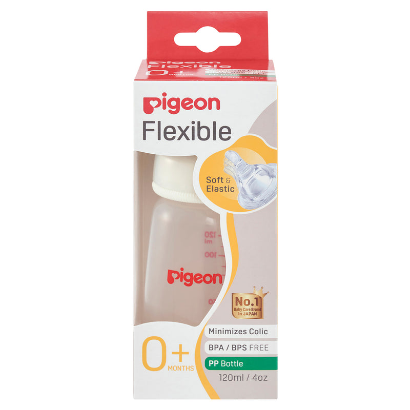 Pigeon Flexible Peristaltic Slim Neck Nursing Bottle PP 120ml