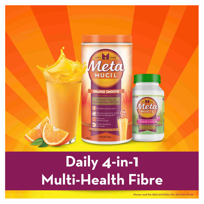 Metamucil Multi-Health Fibre with 100% Psyllium Natural Psyllium Wild Berry Smooth 114D