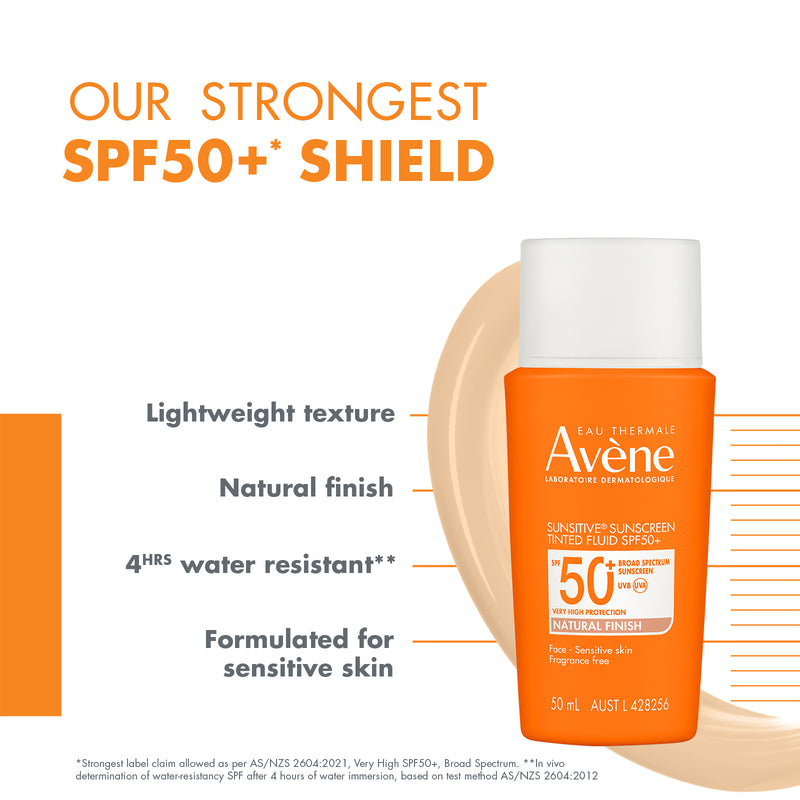 Avene Sunsitive Sunscreen Tinted Fluid SPF50+ 50ml