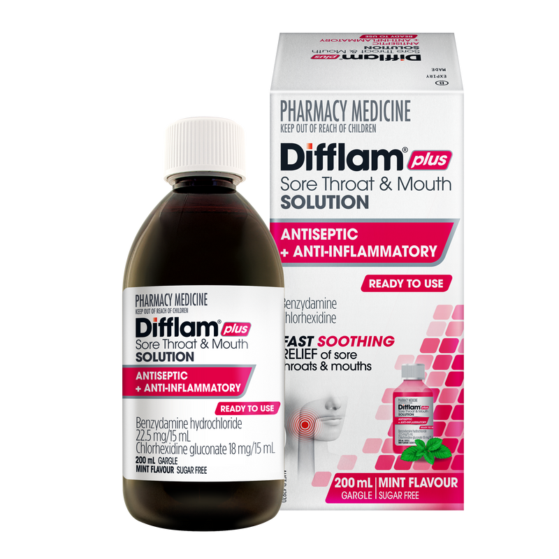 Difflam-C Ready To Use Sore Throat Gargle & Mouth Solution 200mL