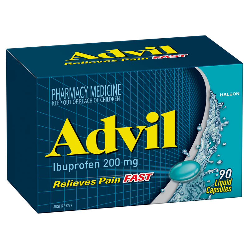 Advil Liquid Capsules with Liquid Speed 200mg Ibuprofen 90 Pack LIMIT 1