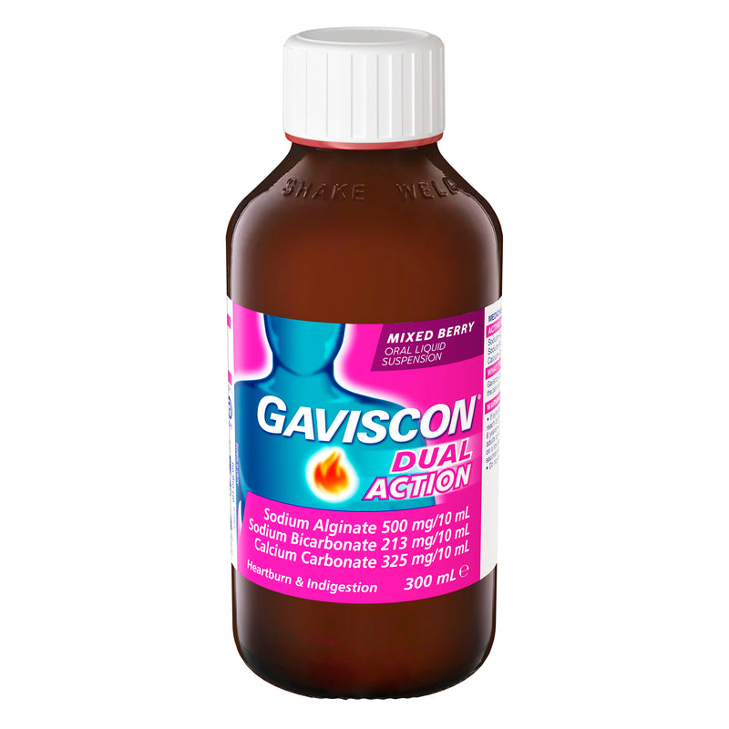 Gaviscon Dual Act Mixed Berry Liquid 300ml