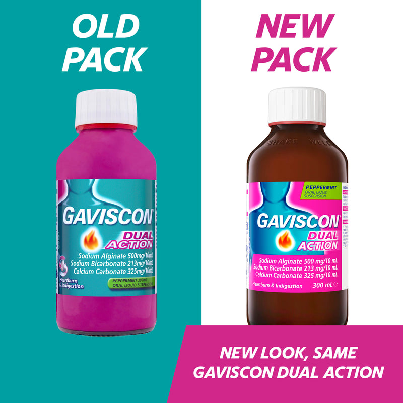 Gaviscon Dual Action Liquid Heartburn & Indigestion Relief 300ml