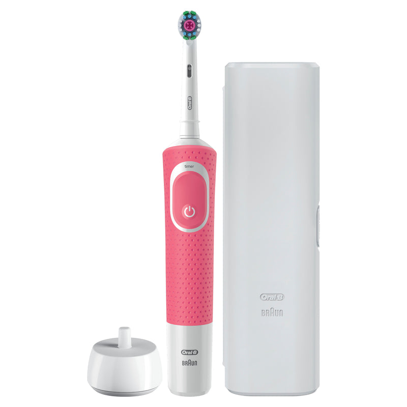 Oral-B Pro 100 3D White Polish Whitening Pink Electric Toothbrush