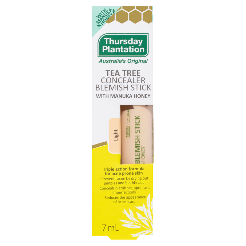 Thursday Plantation Tea Tree Concealer Blemish Stick with Manuka Honey Light 7mL