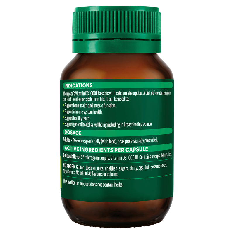 Thompson's Vitamin D3 1000IU 240 Capsules