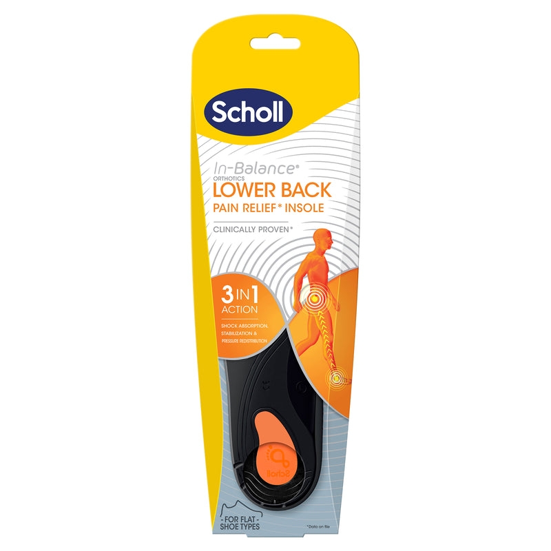 Scholl In-Balance Lower Back Orthotic Insole Large Size 9 - 11