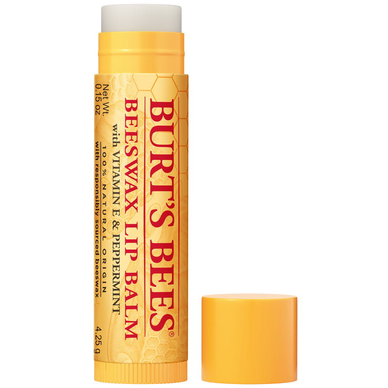 Burts Bees 100% Natural Beeswax With Vitamin E & Peppermint Lip Balm 4.25g