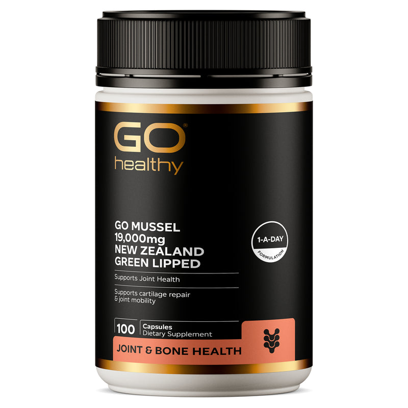 GO Healthy GO Mussel 19,000mg New Zealand Green Lipped 100 Caps