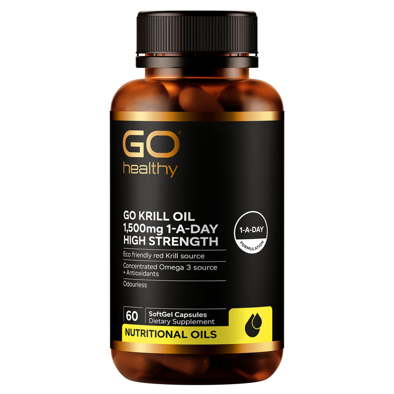 GO Healthy GO Krill Oil 1,500mg 1-A-Day 60 Caps