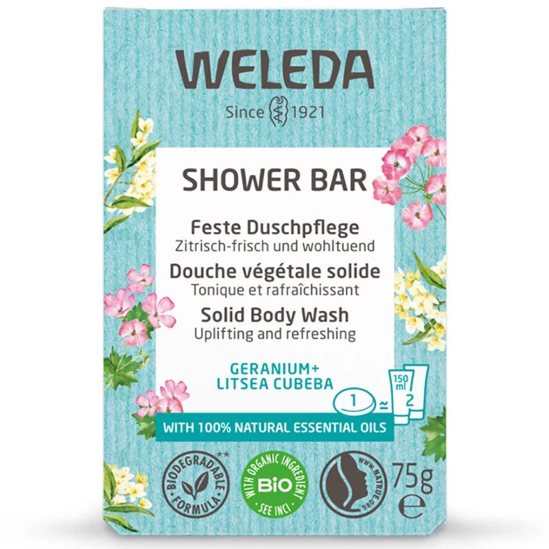 Weleda Shower Bar Geranium + Litsea Cubeba 75g