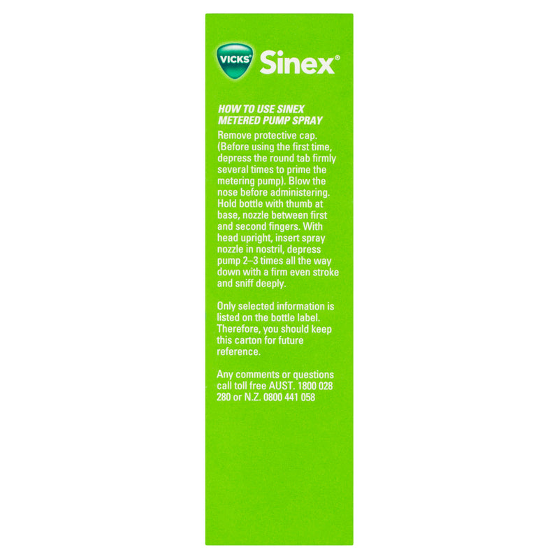 Vicks Sinex Nasal Decongestant Nasal Spray 15mL