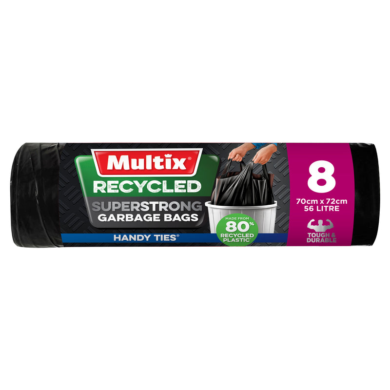 Multix Recycled Garbage Bag Super Strong 8 Pack