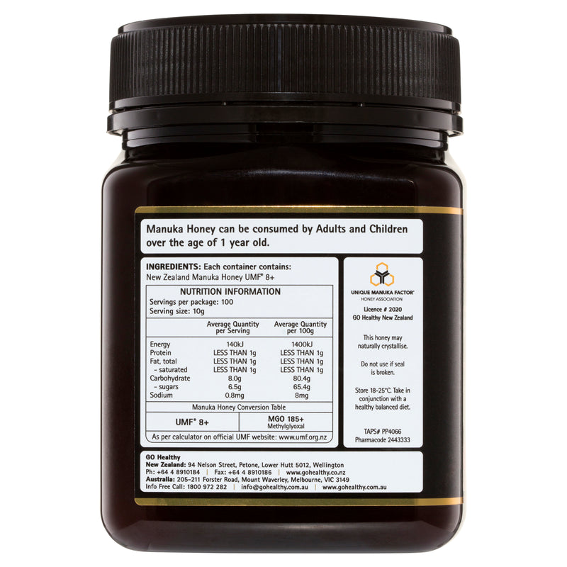 GO Healthy GO Manuka Honey UMF 8+ (MGO 185+) 1kg