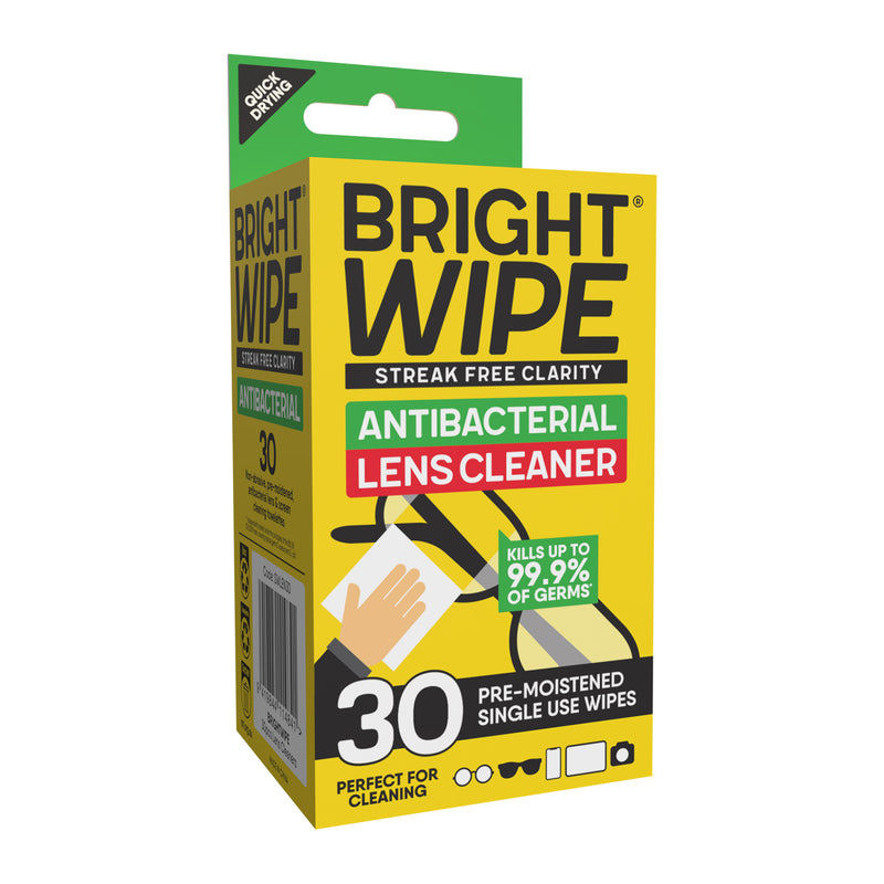 Brightwipe Antibacterial Lens Cleaning Wipes 30 Pack