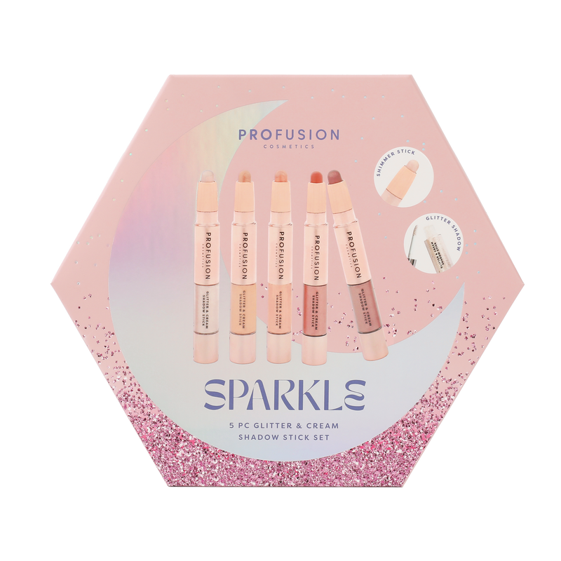 ProfusionC Sparkle Glitter & Cream Shadow Stick 5pc Set X24