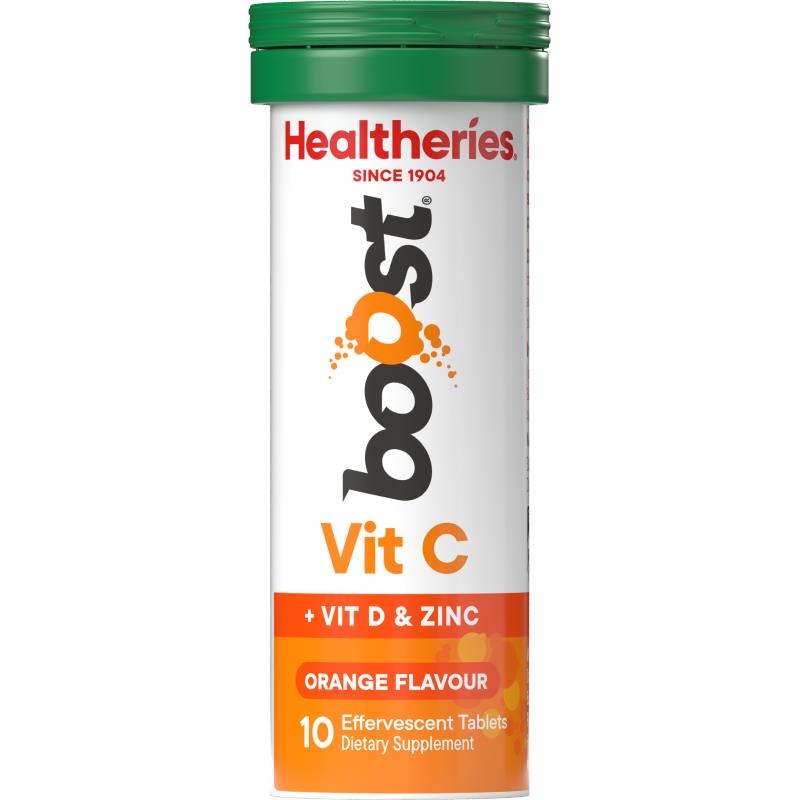 Healtheries Boost Effervescent Vitamin C Orange 10s