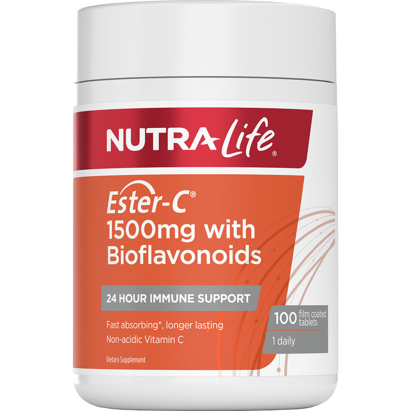 Nutra-life Ester C 1500mg + Bioflavanoids One-A-Day 100 Tablets