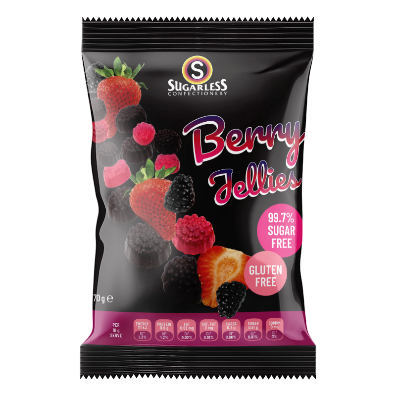 Sugarless Confectionery Wild Berry Jellies Assorted 90g