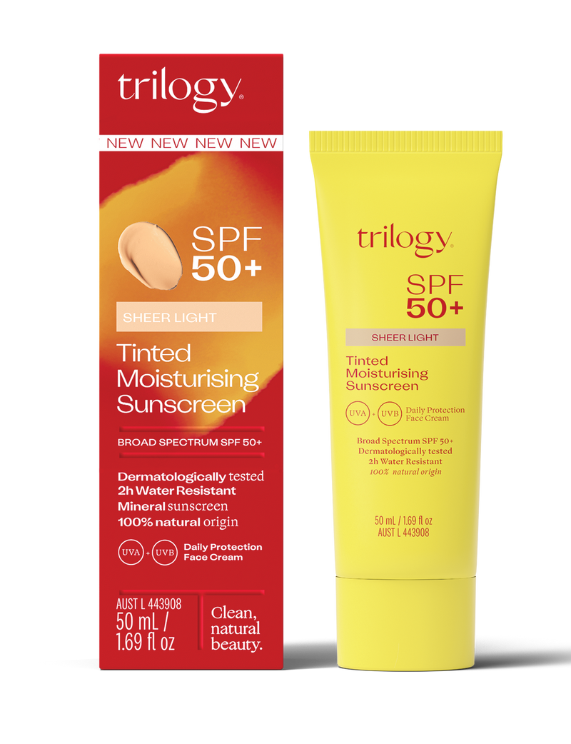 Trilogy SPF50+ Sheer Tinted Moisturising Sunscreen LIGHT