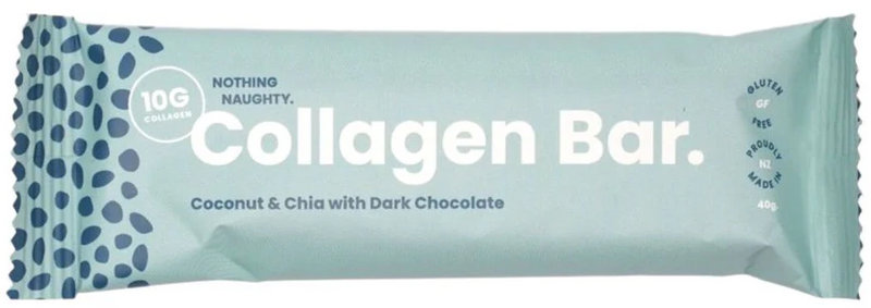 Nothing Naughty Collagen Beauty Bar Coconut & Chia 40g