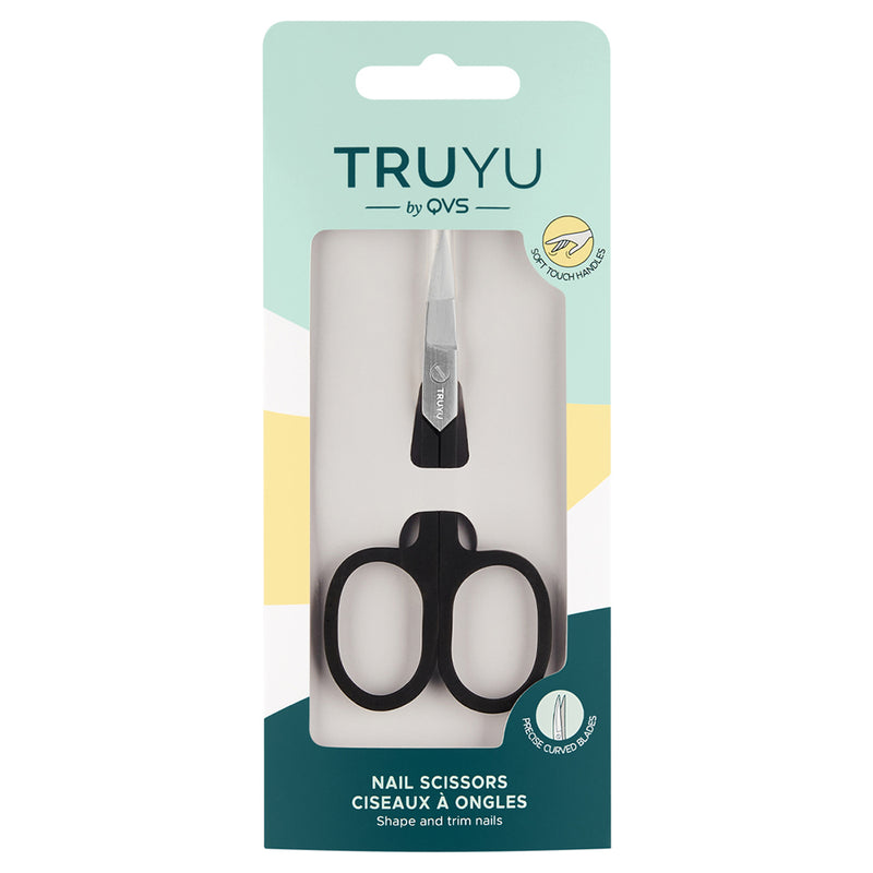 Truyu Nail Scissors Curved Blades Black