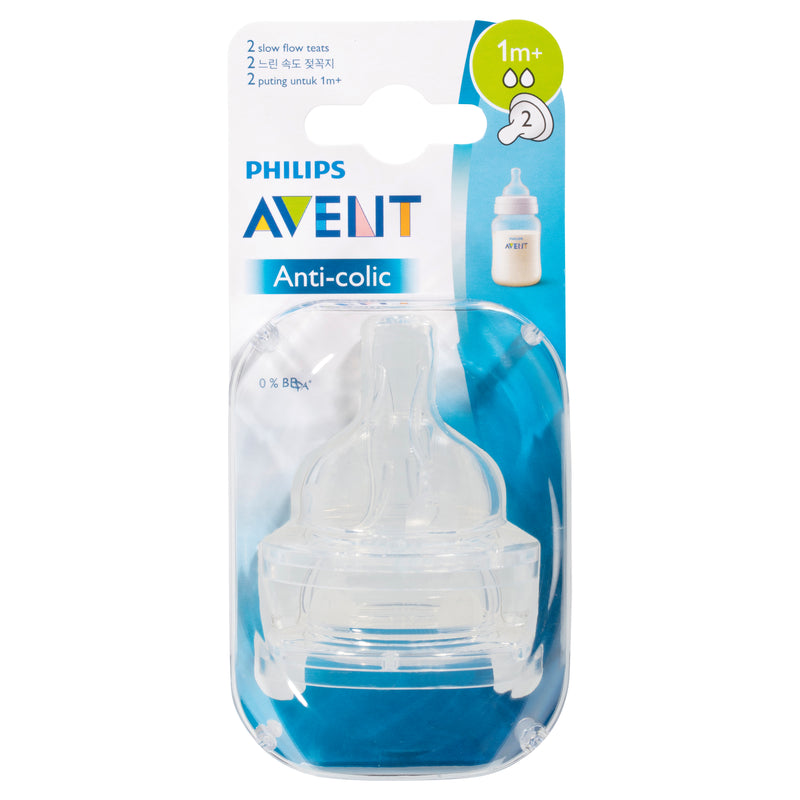 Philips Avent Anti-Colic Slow Flow Teats 2 Pack