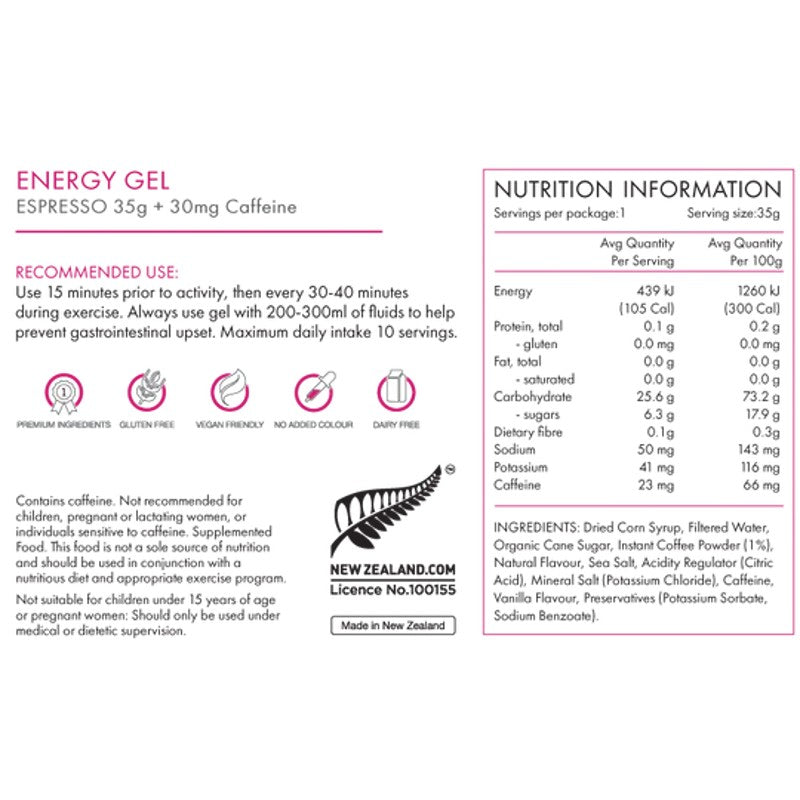 PeakFuel Energy Gel Expresso 35g