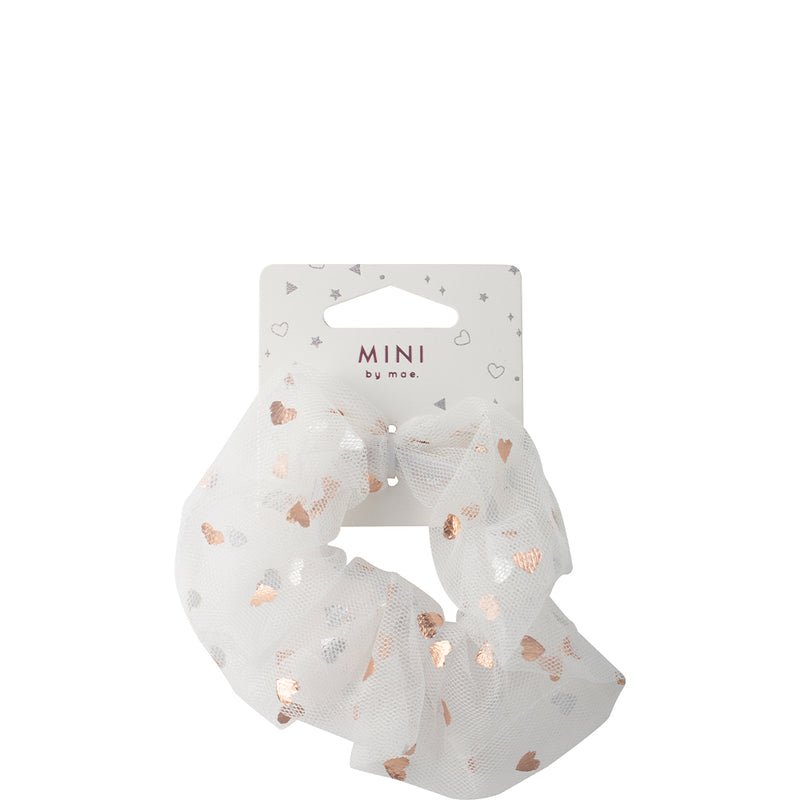 Mini By Mae Elastic Scrunchie Gold Dot