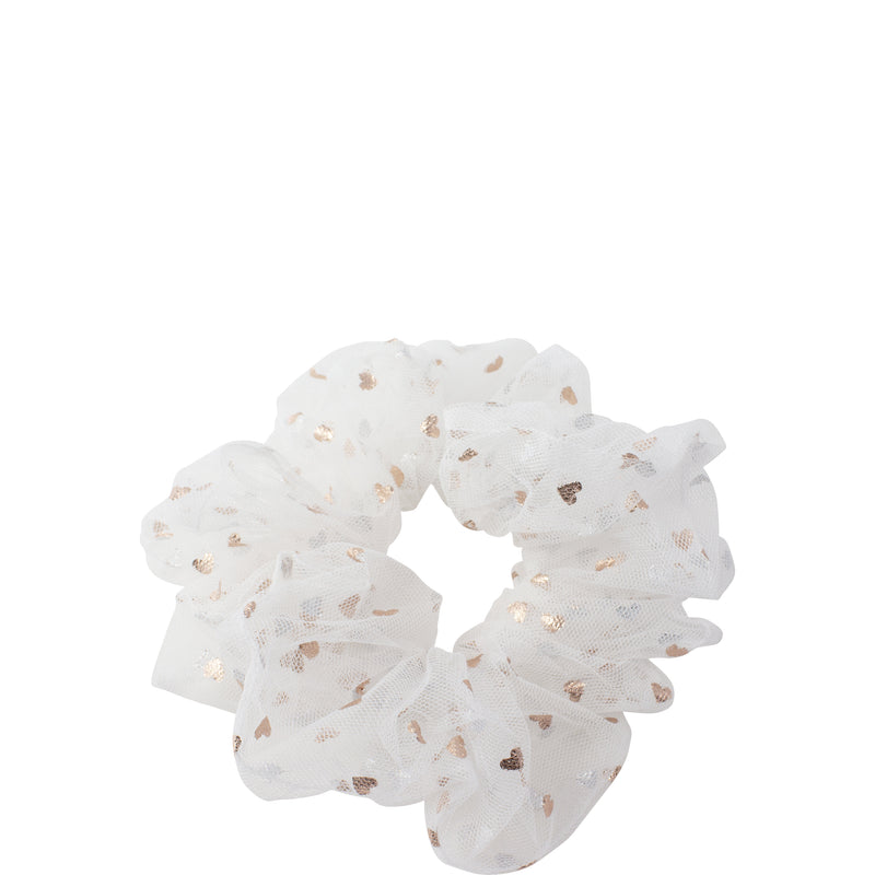 Mini By Mae Elastic Scrunchie Gold Dot