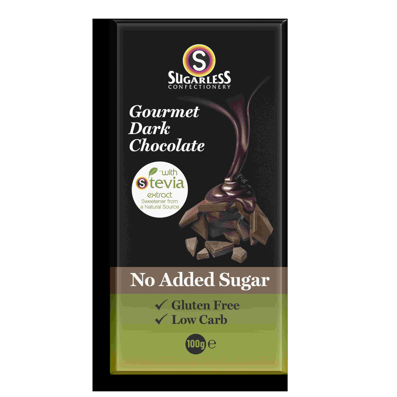 SCL Gourmet Dark Chocolate w/Stevia 100g