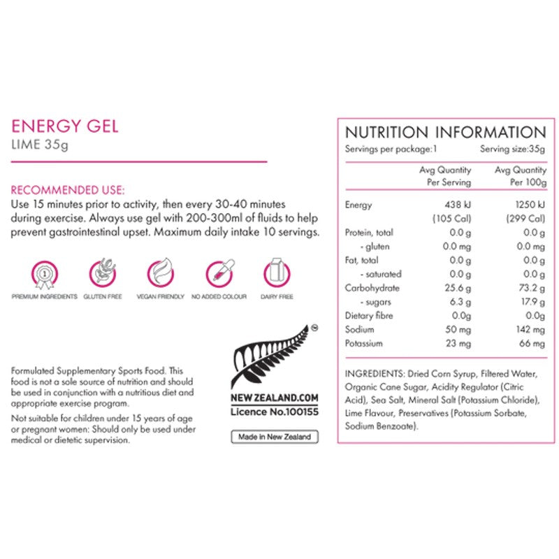 PeakFuel Energy Gel Lime 35g